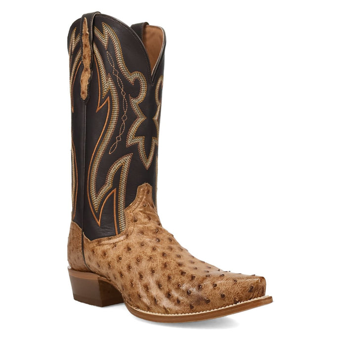 Dan Post Men's Grit Tan Quill Ostrich Snip Toe Boot DP7121