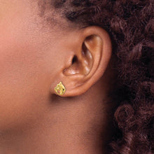 Load image into Gallery viewer, Kids Small Polished Horse Head Post Earrings in 14k Yellow Gold