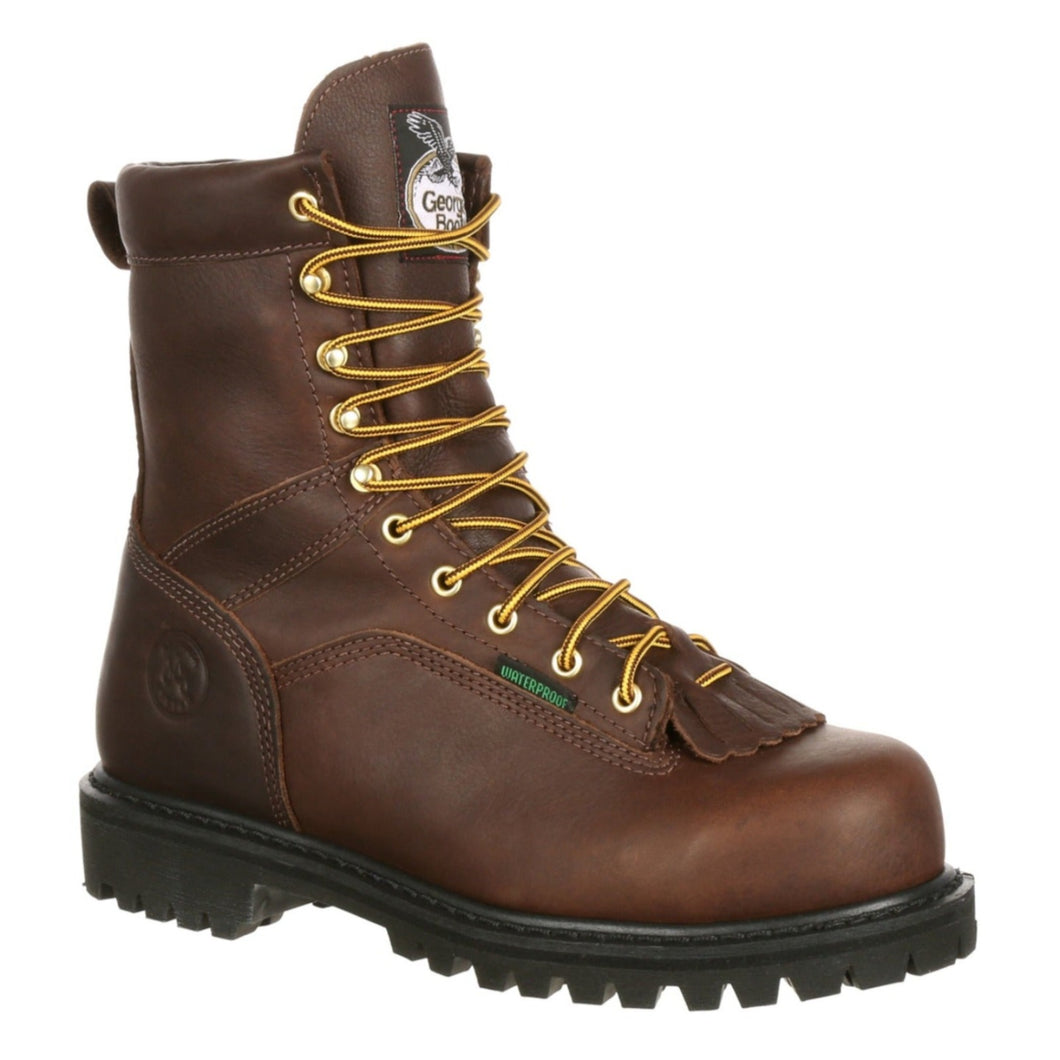 Georgia Men's Lace-To-Toe Steel Toe Waterproof Work Boot G8341