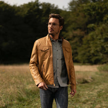 Load image into Gallery viewer, Stetson Men's Brown Butter Soft Distressed Leather Jacket 0698