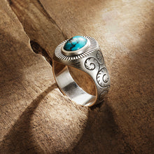 Load image into Gallery viewer, Stetson Filigree Ring with Turquoise