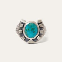 Load image into Gallery viewer, Stetson  Horseshoe Ring with Turquoise