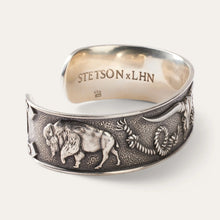 Load image into Gallery viewer, Stetson Grey Southwestern Cuff