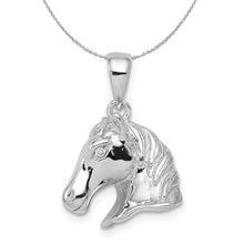 Load image into Gallery viewer, Sterling Silver Polished Horse Head Necklace