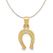 Load image into Gallery viewer, 14k Yellow Gold Horse Shoe (9mm) Necklace