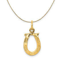 Load image into Gallery viewer, 14k Yellow Gold Horseshoe Necklace
