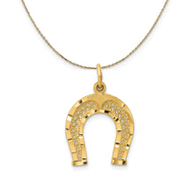 Load image into Gallery viewer, 14k Yellow Gold Horseshoe Necklace