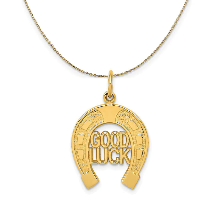 14k Yellow Gold Good Luck Horseshoe Necklace