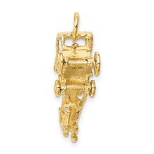 Load image into Gallery viewer, 14k Yellow Gold 3D Moveable Horse and Carriage Charm