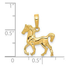 Load image into Gallery viewer, 14k Yellow Gold Small Walking Horse Pendant