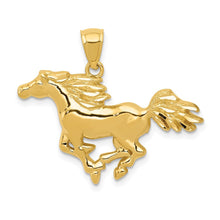 Load image into Gallery viewer, 14k Yellow Gold Polished Galloping Horse Pendant