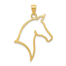 Load image into Gallery viewer, 14k Yellow Gold Horse Head Silhouette Pendant