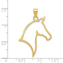 Load image into Gallery viewer, 14k Yellow Gold Horse Head Silhouette Pendant