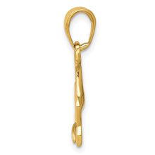 Load image into Gallery viewer, 14k Yellow Gold Polished Running Horse Pendant, 20mm