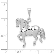 Load image into Gallery viewer, 14k White Gold Polished Horse Pendant, 25mm