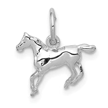 Load image into Gallery viewer, 14k White Gold Mini Polished Horse Charm