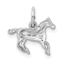 Load image into Gallery viewer, 14k White Gold Mini Polished Horse Charm