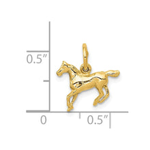 Load image into Gallery viewer, 14k Yellow Gold Mini Polished Horse Charm