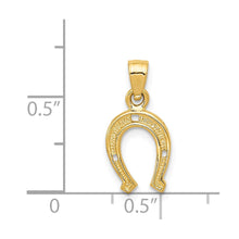 Load image into Gallery viewer, 14k Yellow Gold Horse Shoe Pendant, 9mm
