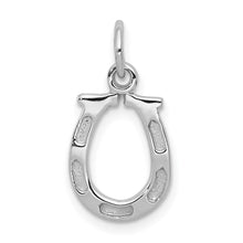 Load image into Gallery viewer, 14k White or Yellow Gold Horseshoe Charm or Pendant, 10mm (3/8 inch)