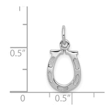 Load image into Gallery viewer, 14k White or Yellow Gold Horseshoe Charm or Pendant, 10mm (3/8 inch)