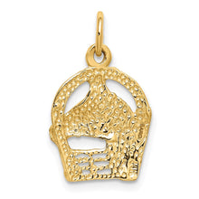 Load image into Gallery viewer, 14k Yellow or White Gold Horse Head &amp; Horseshoe Charm or Pendant, 13mm