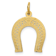 Load image into Gallery viewer, 14k Yellow Gold Horseshoe Charm or Pendant, 15mm (9/16 inch)
