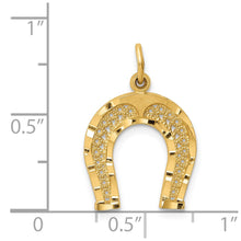 Load image into Gallery viewer, 14k Yellow Gold Horseshoe Charm or Pendant, 15mm (9/16 inch)