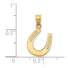 Load image into Gallery viewer, 14k Yellow Gold Reversible Horseshoe Pendant, 13 x 20mm