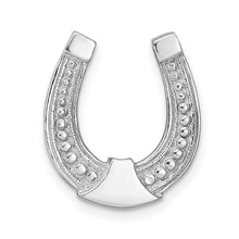 Load image into Gallery viewer, 14k White Gold Horseshoe Chain Slide Pendant, 15mm (9/16 inch)