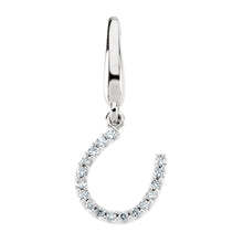 Load image into Gallery viewer, .08 cttw Diamond Horseshoe Charm in 14k White Gold
