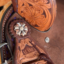 Load image into Gallery viewer, Alamo Saddlery 12 Inch Pocket Full of Daisy Barrel Saddle