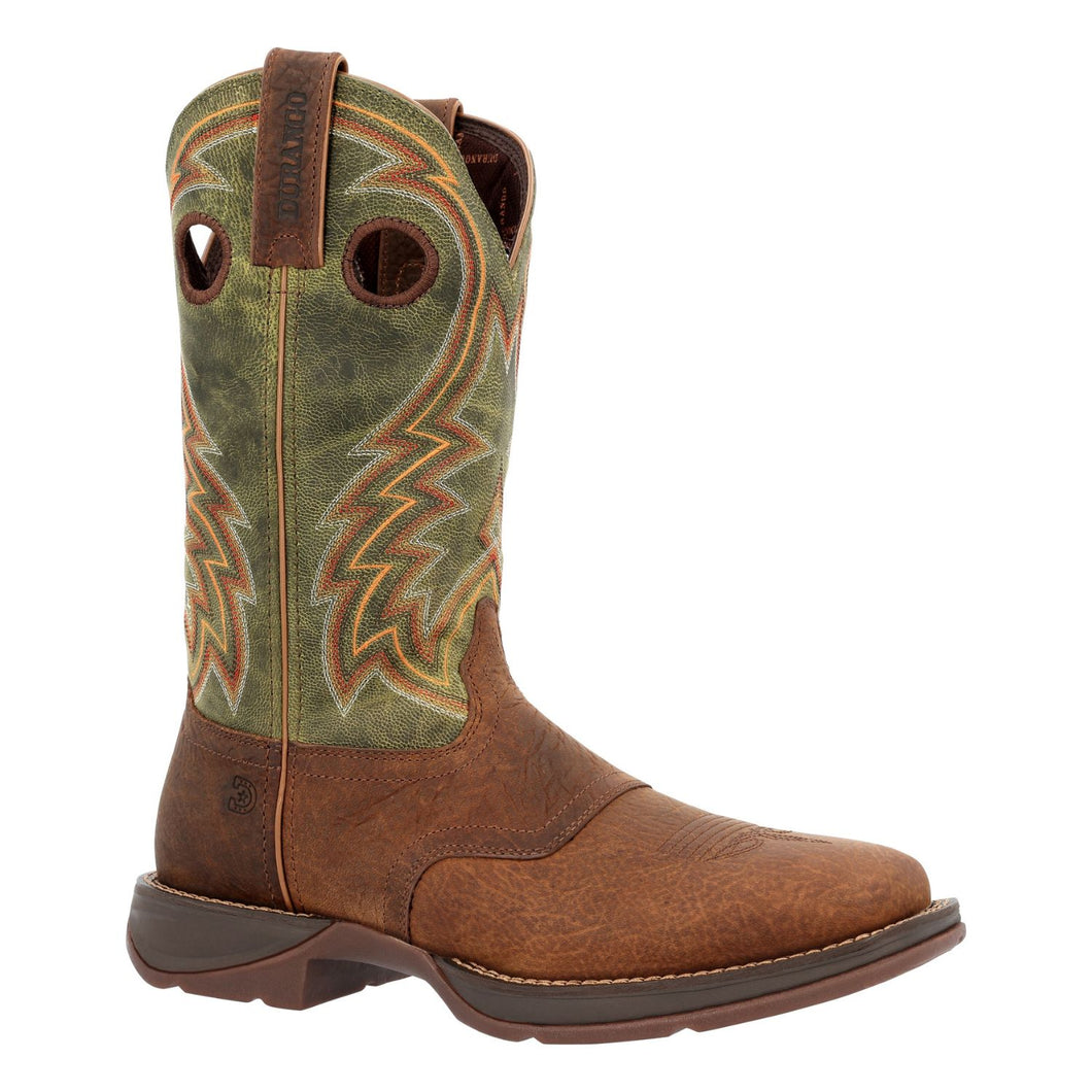 Durango Rebel Dark Chestnut And Hunter Green Western Boot DDB0390