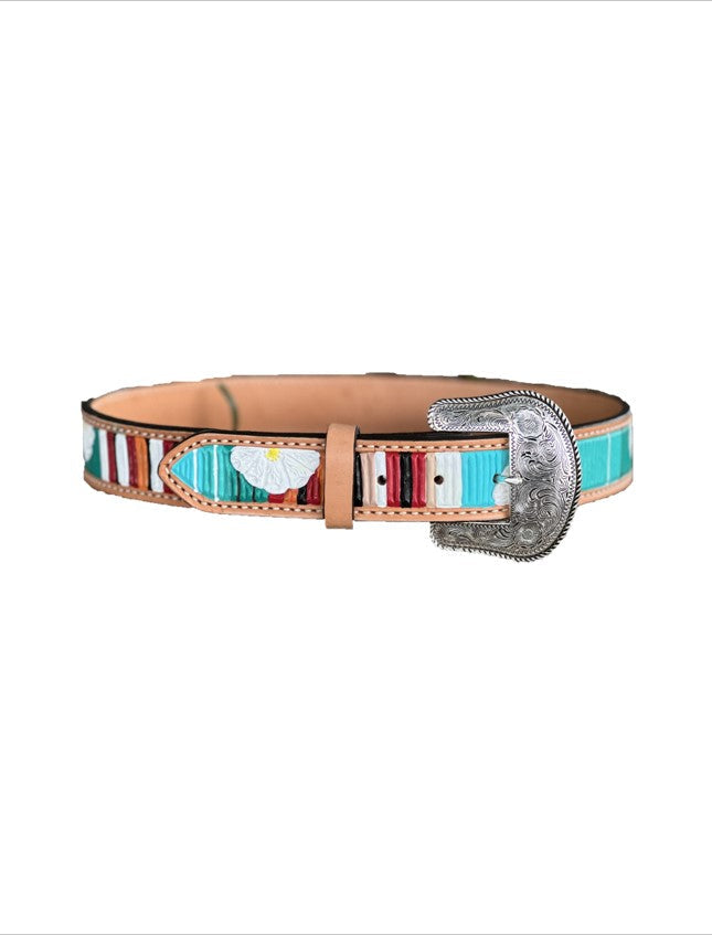 Alamo Saddlery 1.5 Inch Straight Serape Daisy Belt