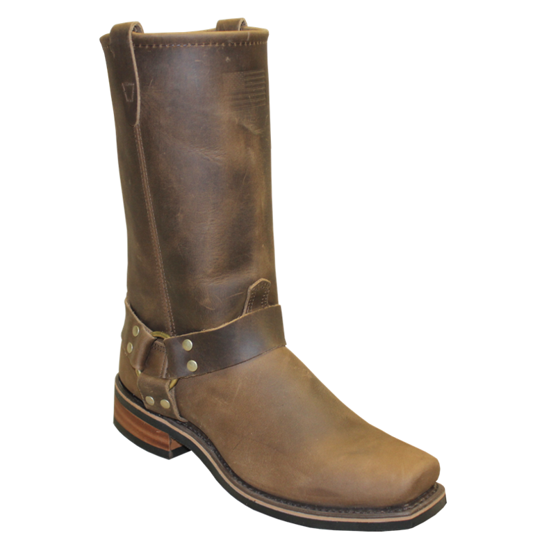 Sage Men's 12 inch Brown Harness Snoot Toe Boot 4881