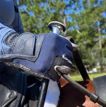 Load image into Gallery viewer, CorrectConnect Oil-Tac Copper Tech™️ Leather Premium Riding Glove in Navy