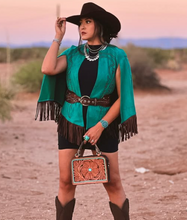 Load image into Gallery viewer, Alamo Saddlery Bronco Bag - Golden Cowboy Stitch
