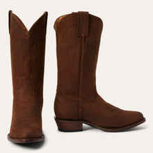 Load image into Gallery viewer, Stetsons Men&#39;s Crockett Brown Distressed Round Toe Boots 4079