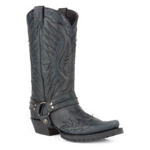 Stetson Black Men's Outlaw Biker Square Toe 3630