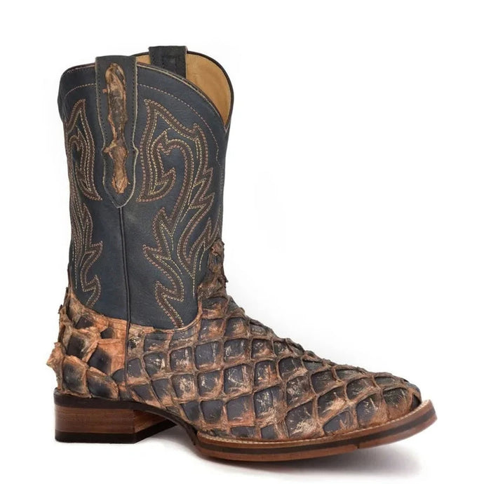 Stetson Brown Men's Predator Pirarucu Square Toe 3882