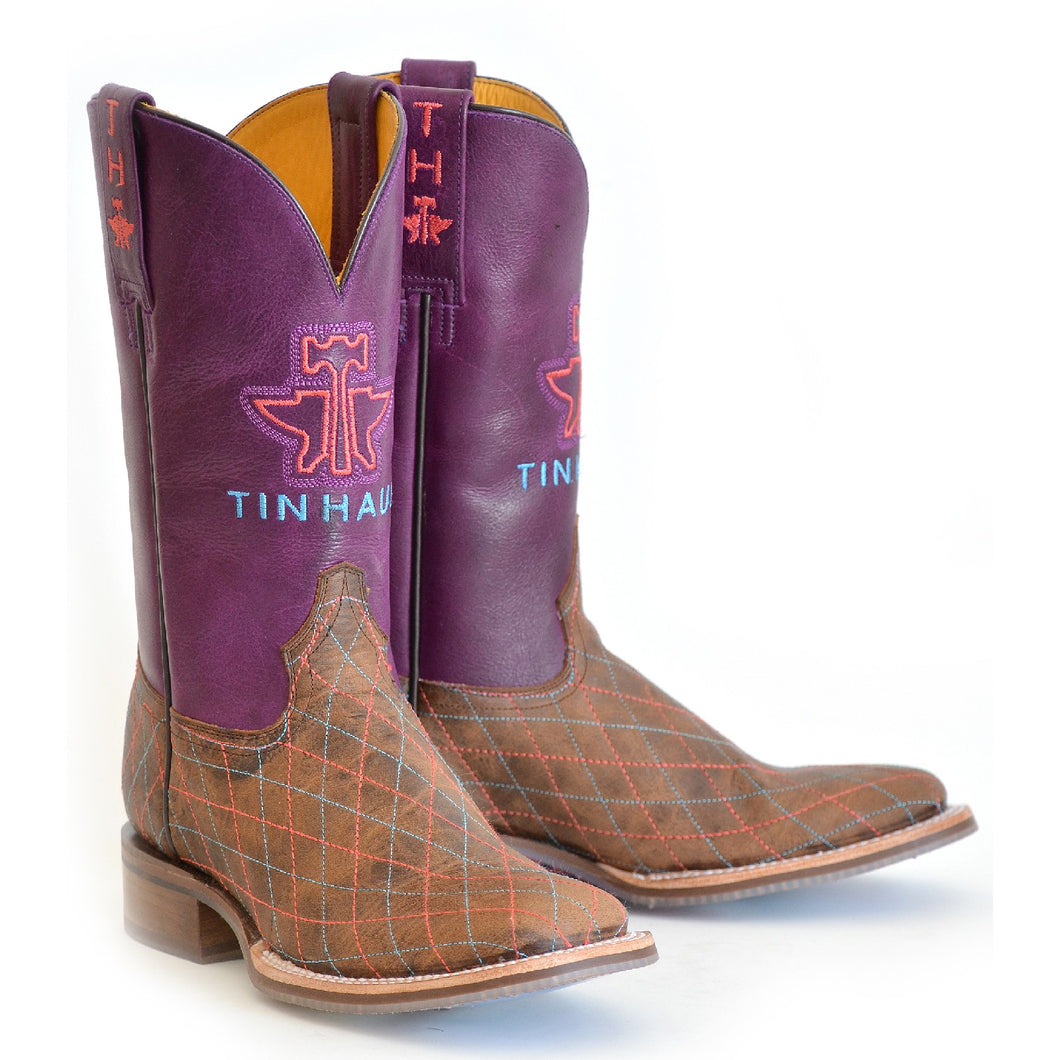 Tin Haul Women's Rodeo Sweetheart / Retro Cowgirl Square Toe Boots 14-021-0101-5025 BR