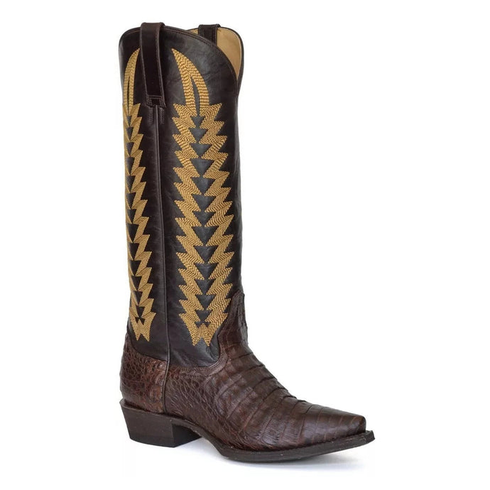 Stetson Brown Women's Kenzie Caiman Snip Toe 4303