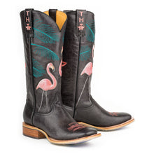 Load image into Gallery viewer, Tin Haul Women&#39;s Flamingo / Trailerhood Square Toe Boots 14-021-0007-1214 BL