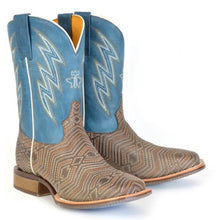 Load image into Gallery viewer, Tin Haul Men&#39;s Quantum / Retro Rodeo Brown Leather Square Toe Boots 0522