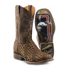 Load image into Gallery viewer, Tin Haul Men&#39;s Dream Weaver / Bronc Rider Square Toe Boots 14-020-0077-0475 TA