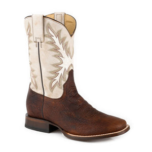 Stetson Tan Men's Cole Bison Square Toe 4088