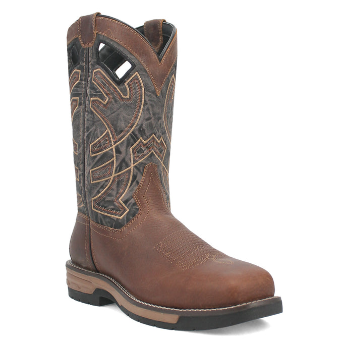 Laredo Men's Nazca Leather Steal Square Toe Boot 6910