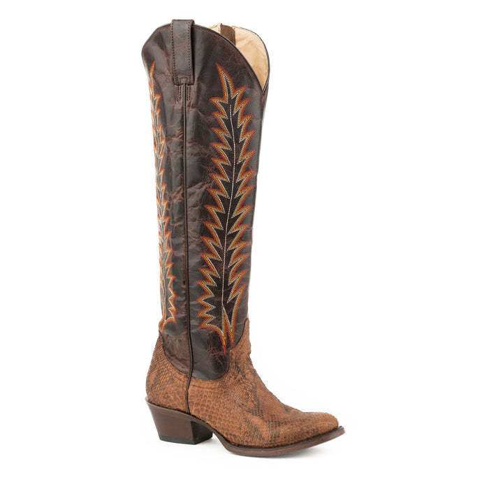 Stetson Brown Women's Miley Python Round Toe 4015