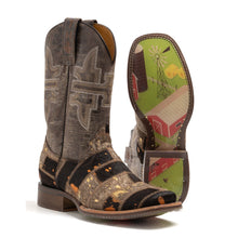 Load image into Gallery viewer, Tin Haul Women&#39;s Furrlicious / Farm &amp; Ranch Square Toe Boots 14-021-0007-1446 BR