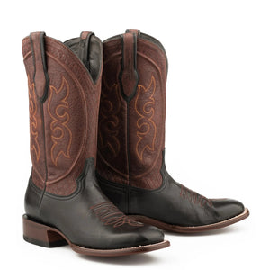 Stetson Black Men's Bridger Goat Square Toe 0109